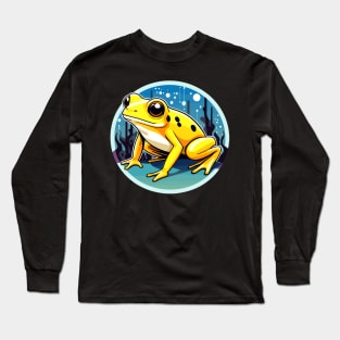 Golden Poison Frog Illustration Long Sleeve T-Shirt